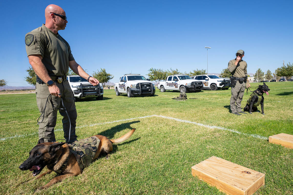 After the K-9 demonstration, students had the opportunity to ask the K-9 units questions. (John ...
