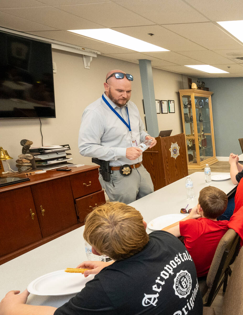 Pizza was enjoyed for lunch back at the sheriff's office before the day ended. (John Clausen/Pa ...