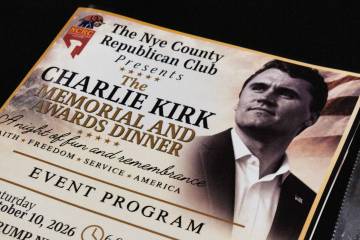The Nye County Republican Club held the Charlie Kirk Memorial and Awards Dinner on Saturday, Oc ...
