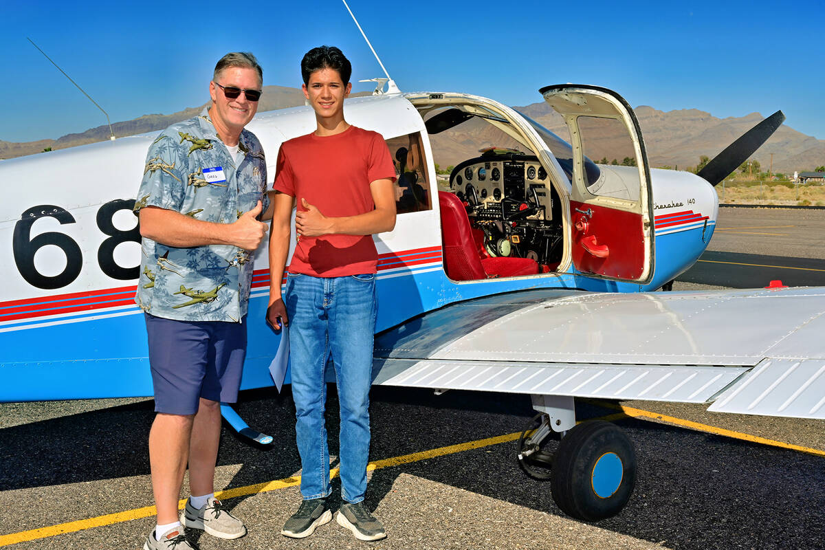 Seventeen-year-old Adonay Rodriguez was paired with a pilot and once in the air, learned about ...