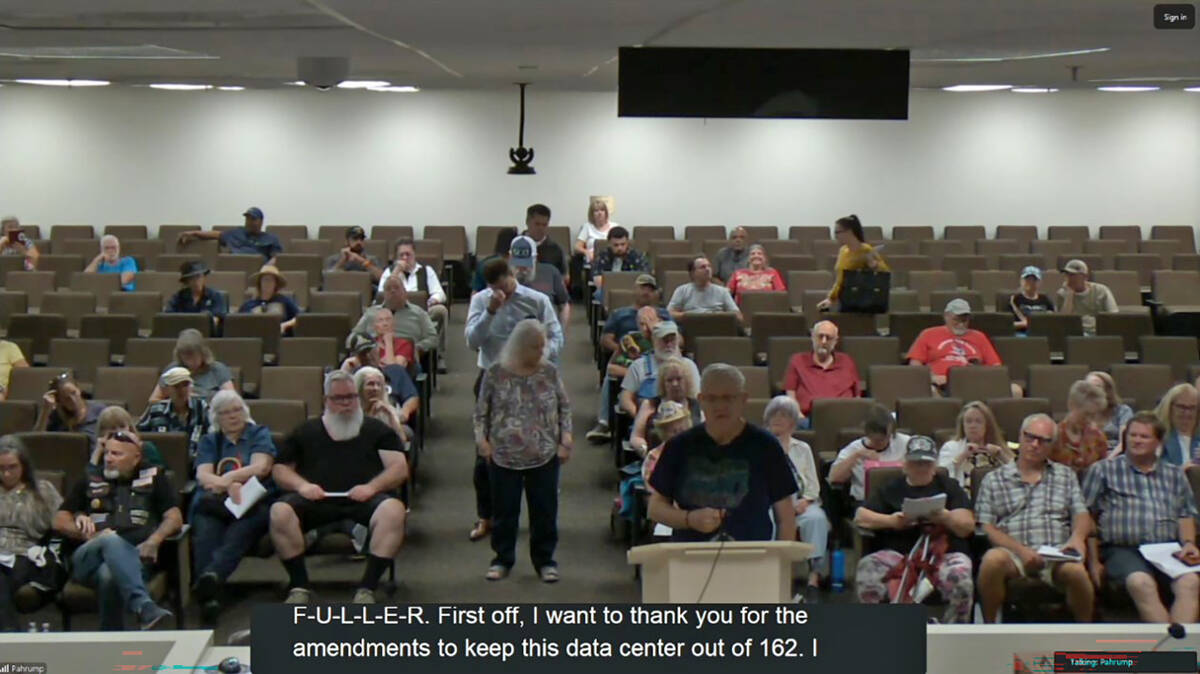 At a special meeting held Thursday, October 8, the Nye County Commission addressed a bill to se ...