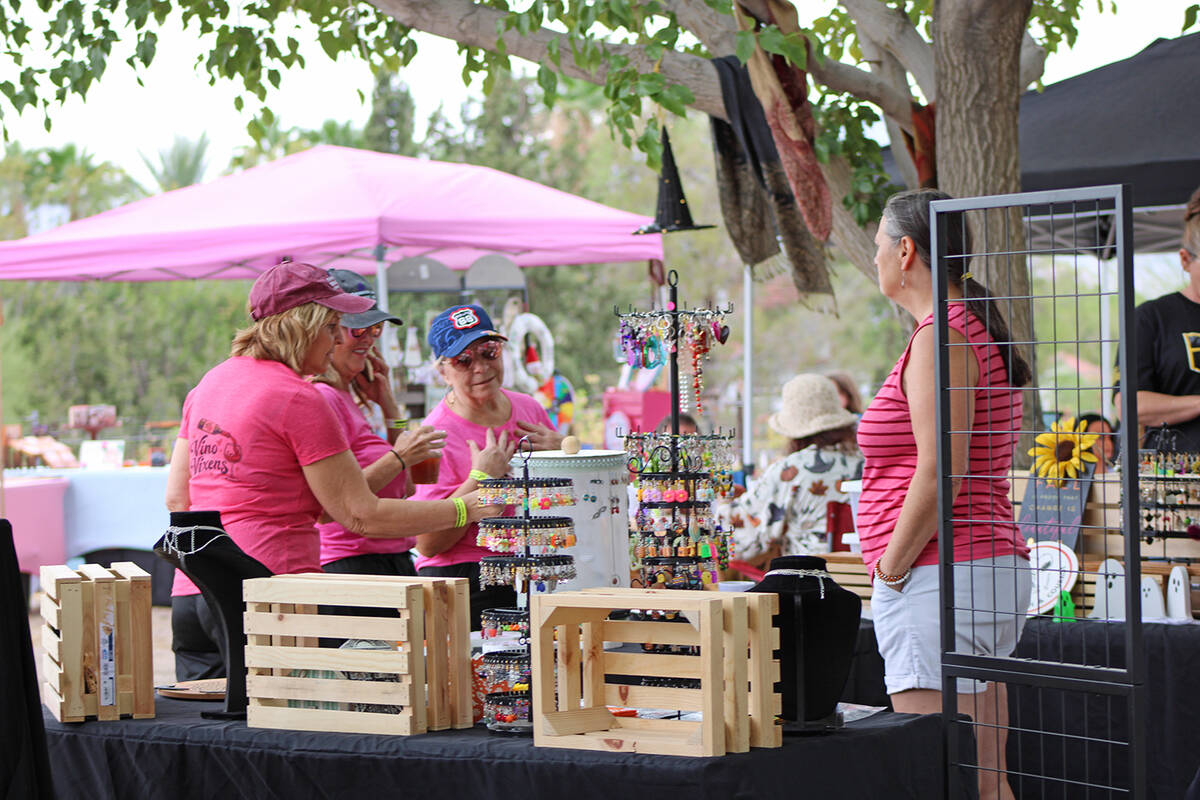 There were 28 local vendors set up at Charleston Peak Winery for the 2026 Grape Stomp, offering ...