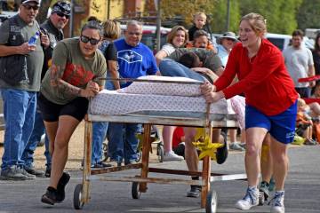 One of the most popular and laughter-inducing activities at Beatty Days each year are the Bed R ...
