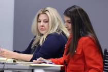 Former Las Vegas Councilwoman and suspended Pahrump Justice of the Peace Michele Fiore appears ...