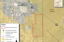 The Copper Rays Solar project is proposed for 4,414 acres of Bureau of Land Management land sou ...