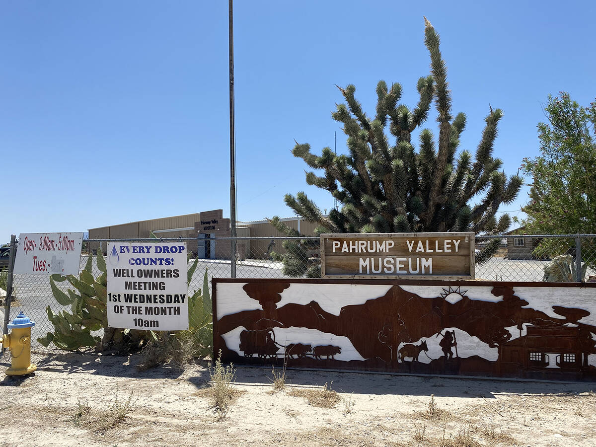 The Private Well Owners Association meets monthly at the Pahrump Valley Museum and regularly ho ...