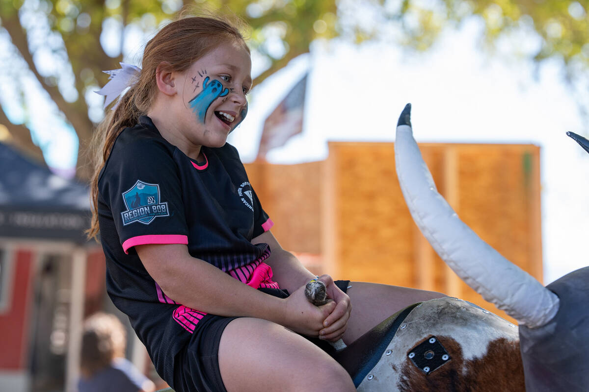 Mechanical bull rides are always enjoyed by attendees throughout Pumpkin Days. (John Clausen/Pa ...